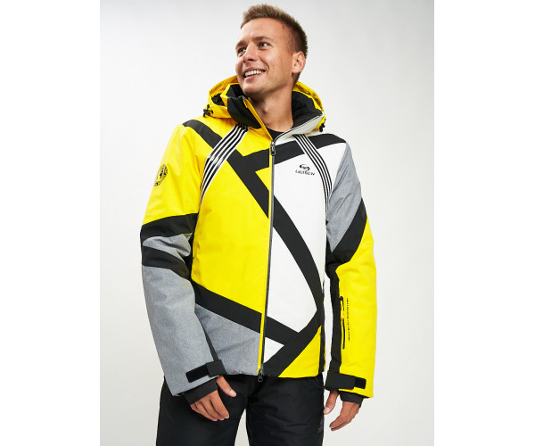 Горнолыжная куртка мужская желтого цвета 77015J