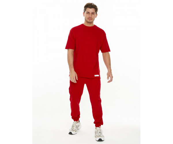 Костюм штаны с футболкой красного цвета 221113Kr