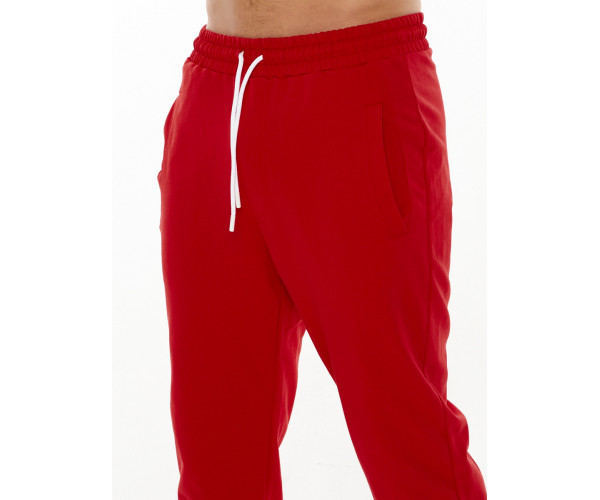 Костюм штаны с футболкой красного цвета 221113Kr