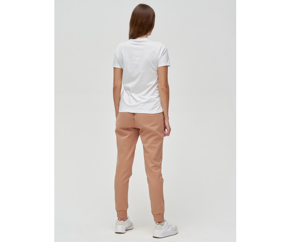 Женские футболки с принтом белого цвета 3130Bl