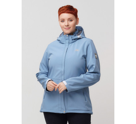 Ветровка  bigsize голубого цвета 2032-1Gl