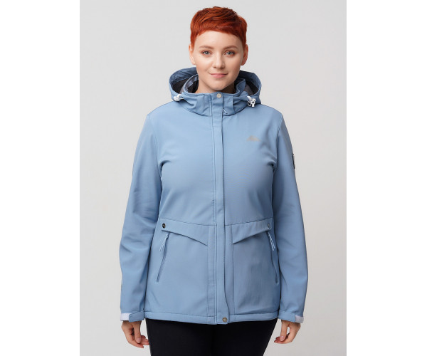 Ветровка  bigsize голубого цвета 2032-1Gl