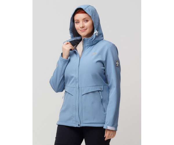 Ветровка  bigsize голубого цвета 2032-1Gl