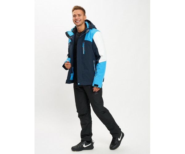 Горнолыжный костюм мужской синего цвета 077018S