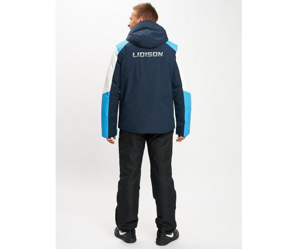 Горнолыжный костюм мужской синего цвета 077018S