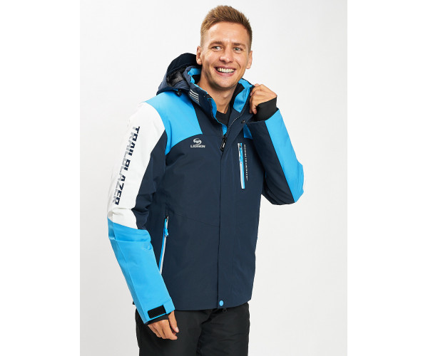 Горнолыжный костюм мужской синего цвета 077018S