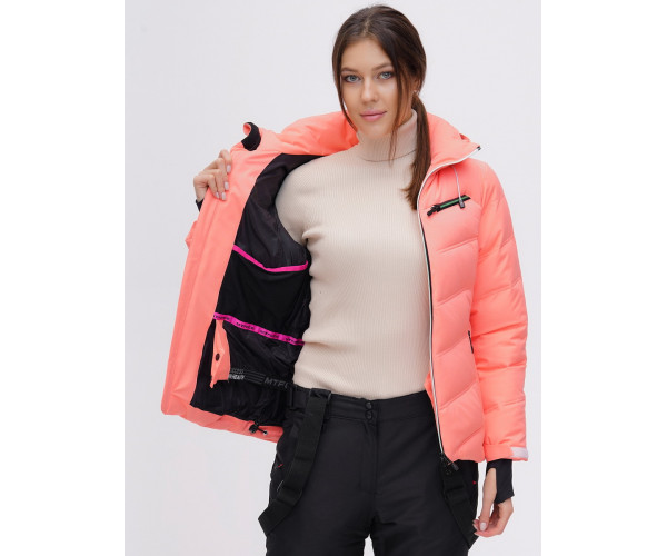 Горнолыжный костюм  персикового цвета 02081P