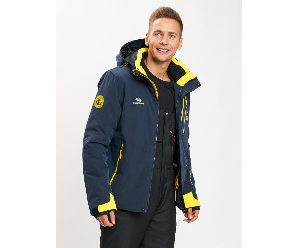 Горнолыжная куртка мужская темно-синего цвета 77010TS