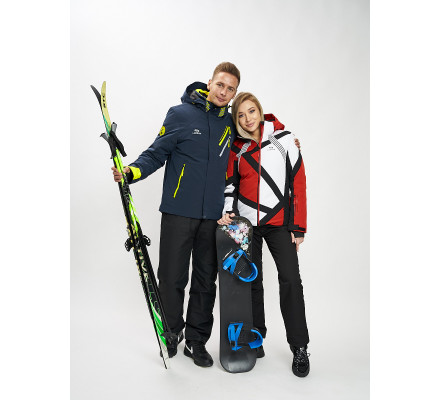 Горнолыжная куртка мужская темно-синего цвета 77010TS