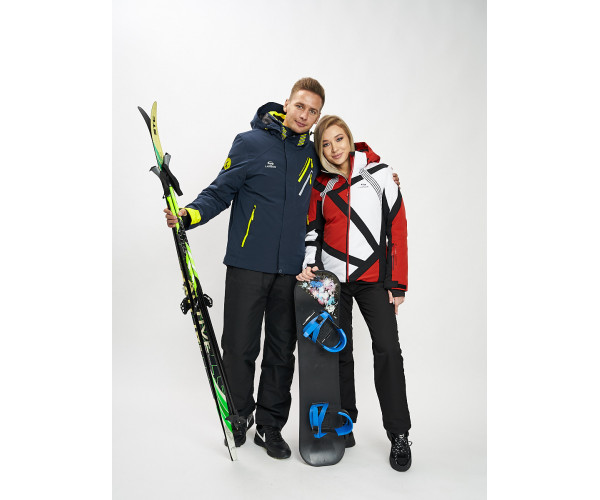 Горнолыжная куртка мужская темно-синего цвета 77010TS