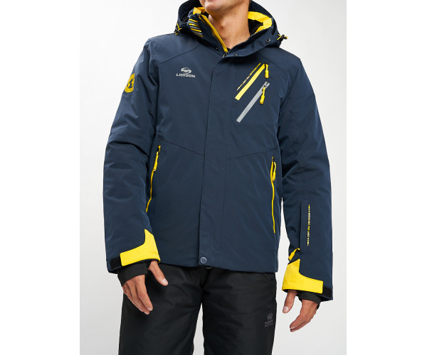 Горнолыжная куртка мужская темно-синего цвета 77010TS