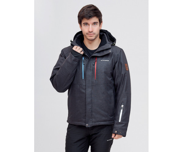 Горнолыжная куртка  темно-серого цвета 2061TC