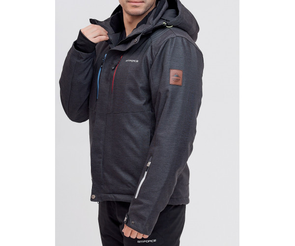 Горнолыжная куртка  темно-серого цвета 2061TC
