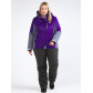 Женский зимний костюм горнолыжный большого размера темно-фиолетового цвета 01934TF
