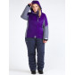 Женский зимний костюм горнолыжный большого размера темно-фиолетового цвета 01934TF