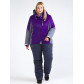 Женский зимний костюм горнолыжный большого размера темно-фиолетового цвета 01934TF