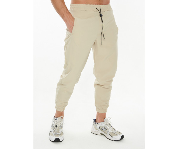 Костюм джоггеры с футболкой бежевого цвета 221096B