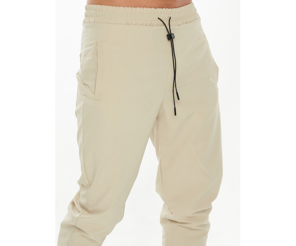 Костюм джоггеры с футболкой бежевого цвета 221096B