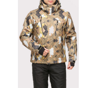 Куртка горнолыжная мужская коричневого цвета 18108K