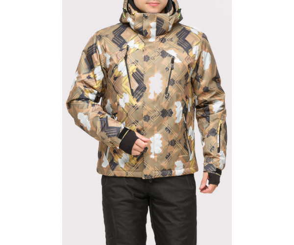Куртка горнолыжная мужская коричневого цвета 18108K