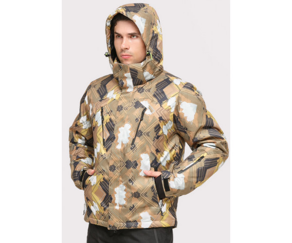 Куртка горнолыжная мужская коричневого цвета 18108K