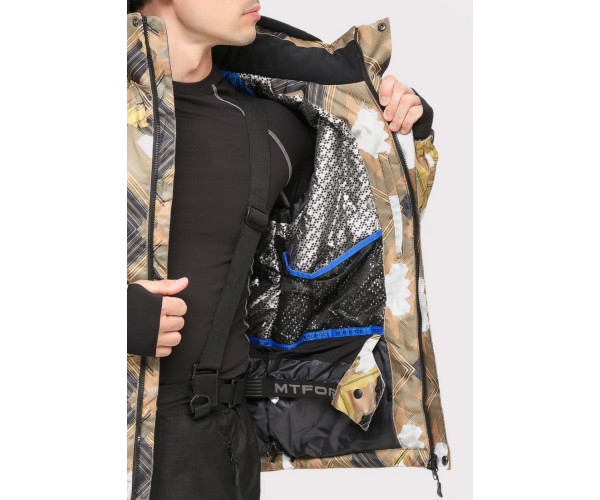 Куртка горнолыжная мужская коричневого цвета 18108K