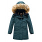 Парка зимняя Valianly для девочки темно-зеленого цвета 9036TZ