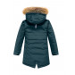 Парка зимняя Valianly для девочки темно-зеленого цвета 9036TZ