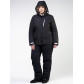 Женский зимний костюм горнолыжный большого размера черного цвета 011982Ch