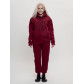 Трикотажный спортивный костюм женский с начесом бордового цвета 1084Bo