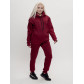 Трикотажный спортивный костюм женский с начесом бордового цвета 1084Bo