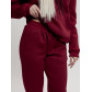 Трикотажный спортивный костюм женский с начесом бордового цвета 1084Bo