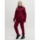 Трикотажный спортивный костюм женский с начесом бордового цвета 1084Bo