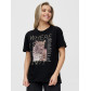 Женские футболки с принтом черного цвета 1174Ch
