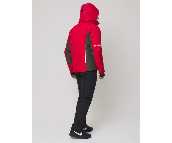 Мужская зимняя горнолыжная куртка  красного цвета 1971Kr