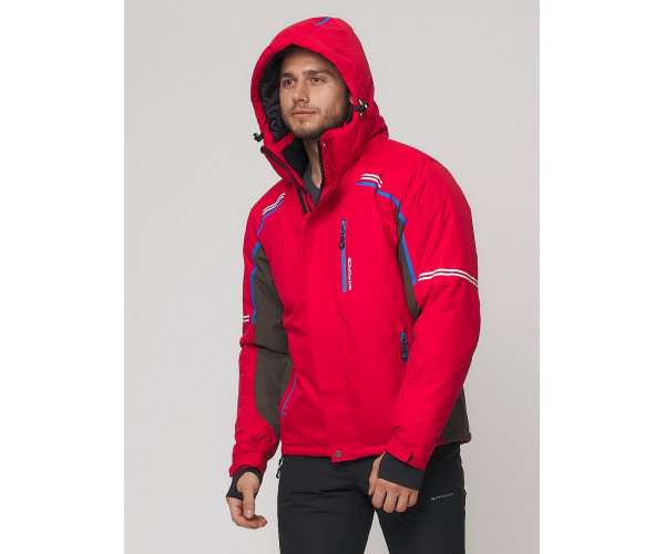 Мужская зимняя горнолыжная куртка  красного цвета 1971Kr