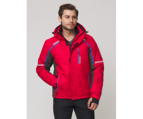 Мужская зимняя горнолыжная куртка  красного цвета 1971Kr