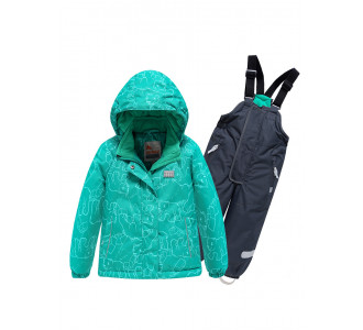 Горнолыжный костюм Valianly детский бирюзового цвета 9012Br