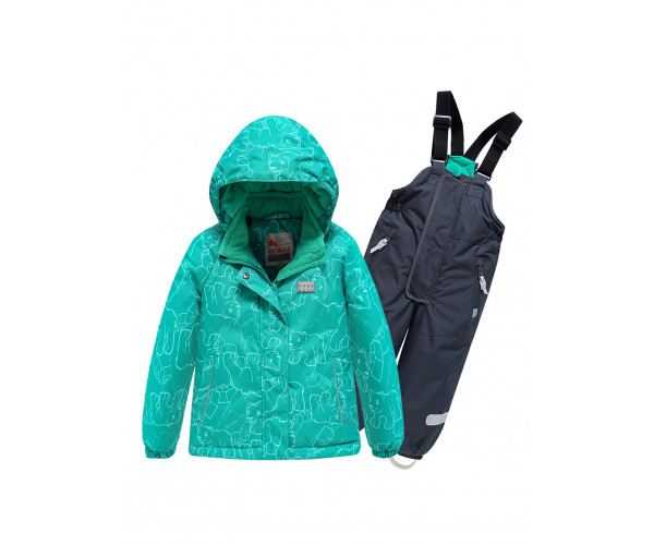 Горнолыжный костюм Valianly детский бирюзового цвета 9012Br