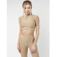 Костюм для фитнеса бежевого цвета 22096B