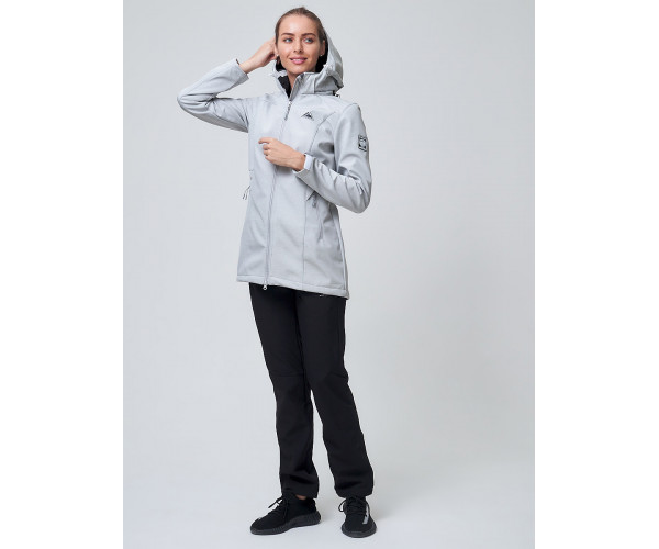 Костюм женский  светло-серого цвета 02037SS