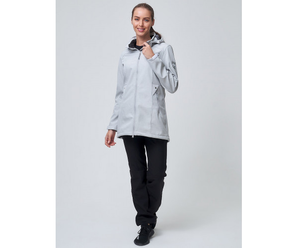 Костюм женский  светло-серого цвета 02037SS