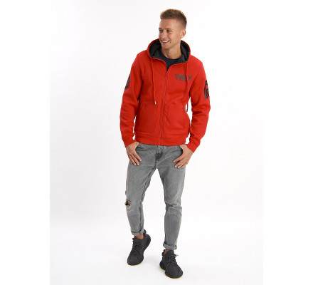 Толстовка мужская красного цвета 3003Kr