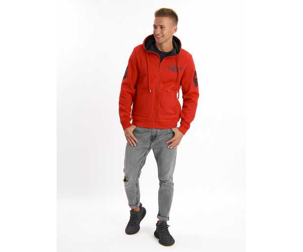 Толстовка мужская красного цвета 3003Kr