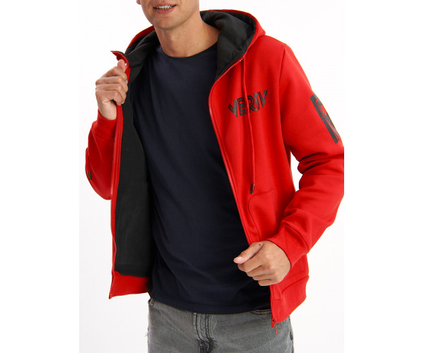 Толстовка мужская красного цвета 3003Kr