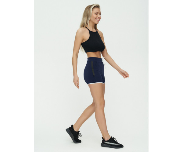 Спортивные шорты женские темно-синего цвета 3019TS