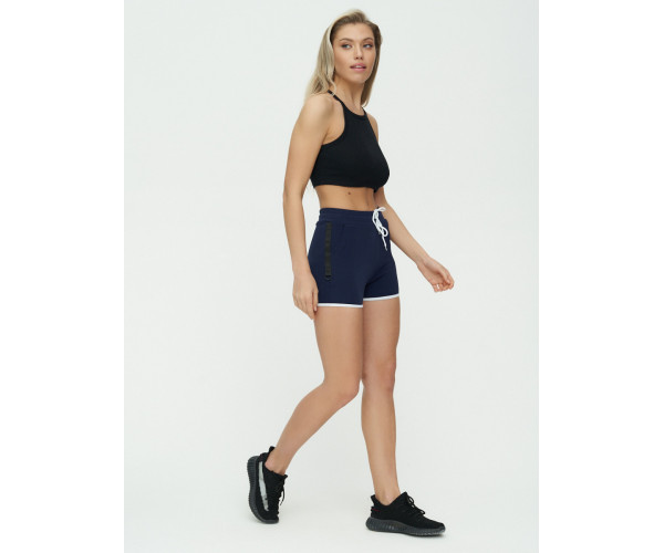 Спортивные шорты женские темно-синего цвета 3019TS