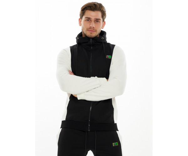 Спортивный костюм трикотажный черного цвета 9154Ch