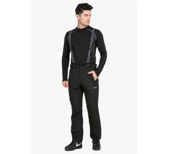 Мужские зимние горнолыжные брюки черного цвета 804Ch