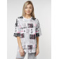 Женские футболки с принтом белого цвета 76091Bl
